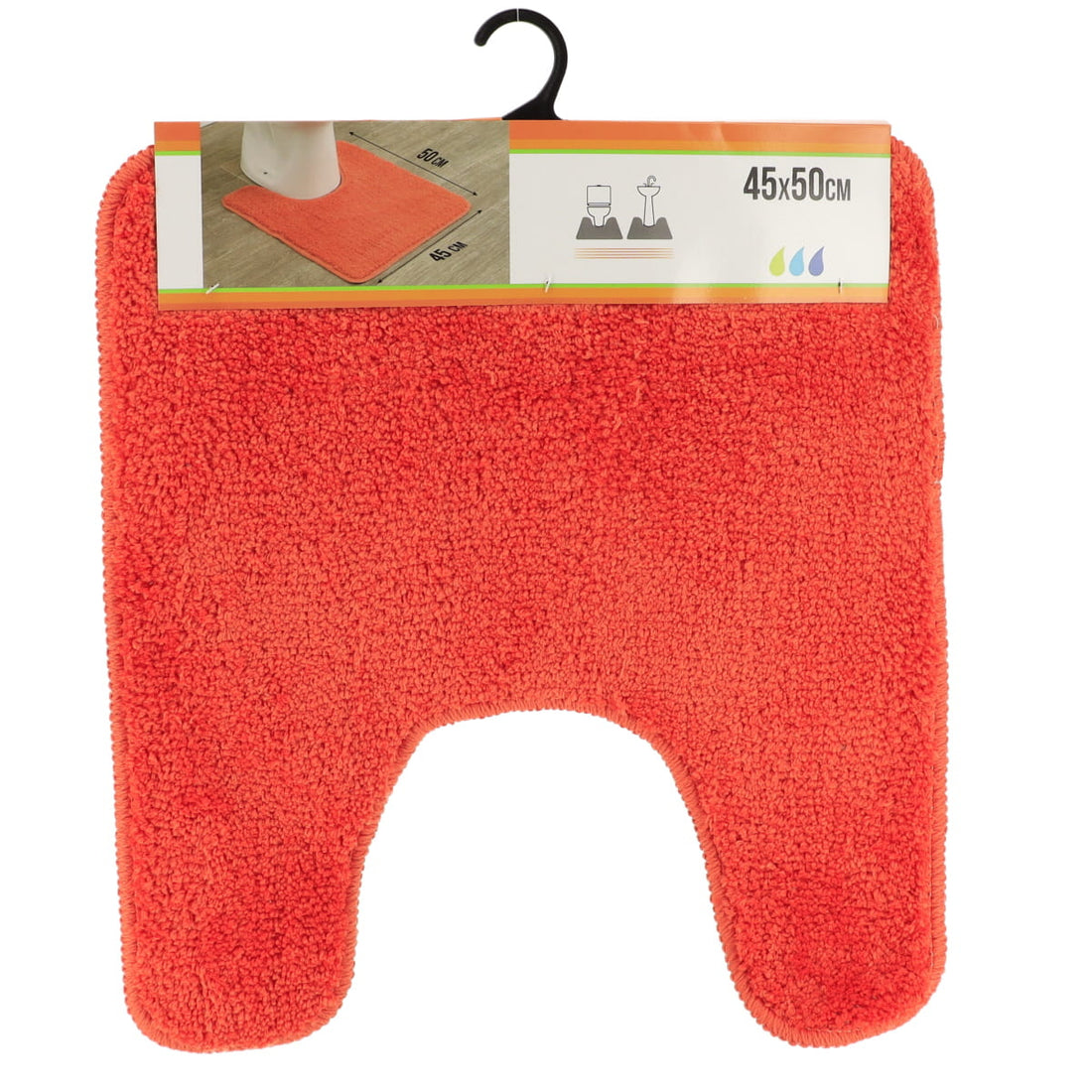 Covoraș Toaletă din Microfibră 45x50 CM - Orange - ramosdecor