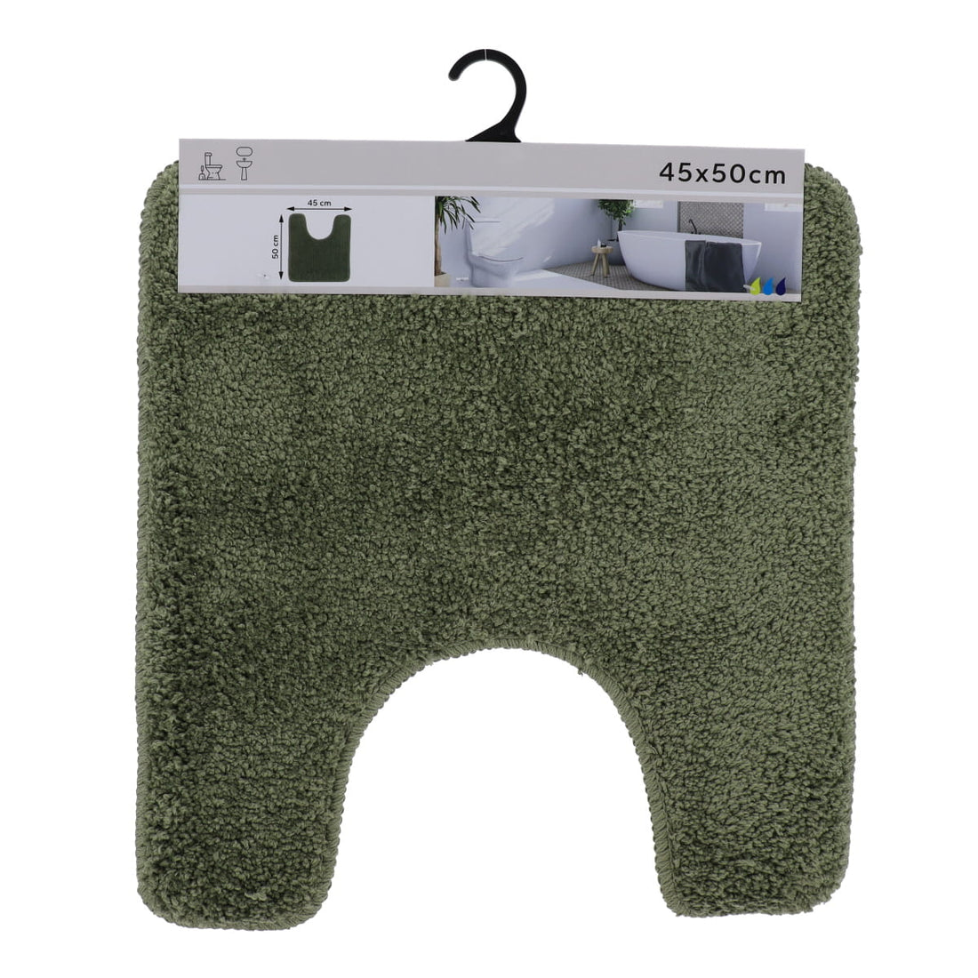 Covoraș Toaletă din Microfibră 45x50 CM - Khaki - ramosdecor