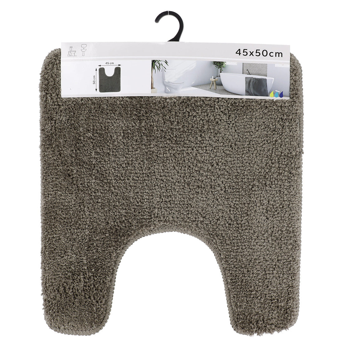 Covoraș Toaletă din Microfibră 45x50 CM - Taupe - ramosdecor