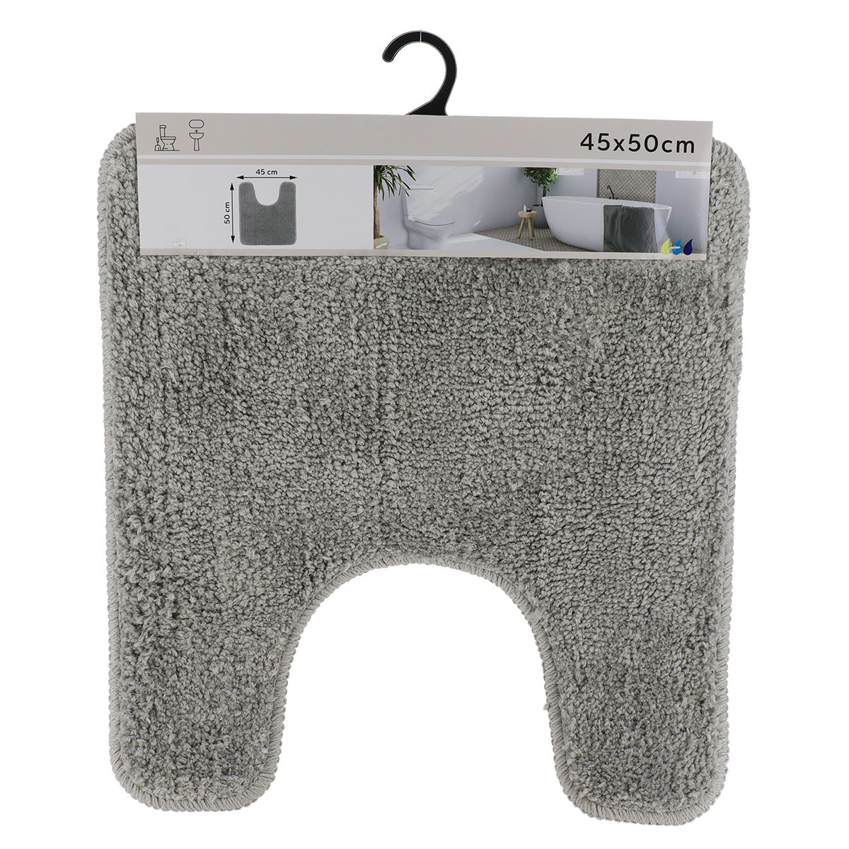 Covoraș Toaletă din Microfibră 45x50 CM - Clear Gri - ramosdecor