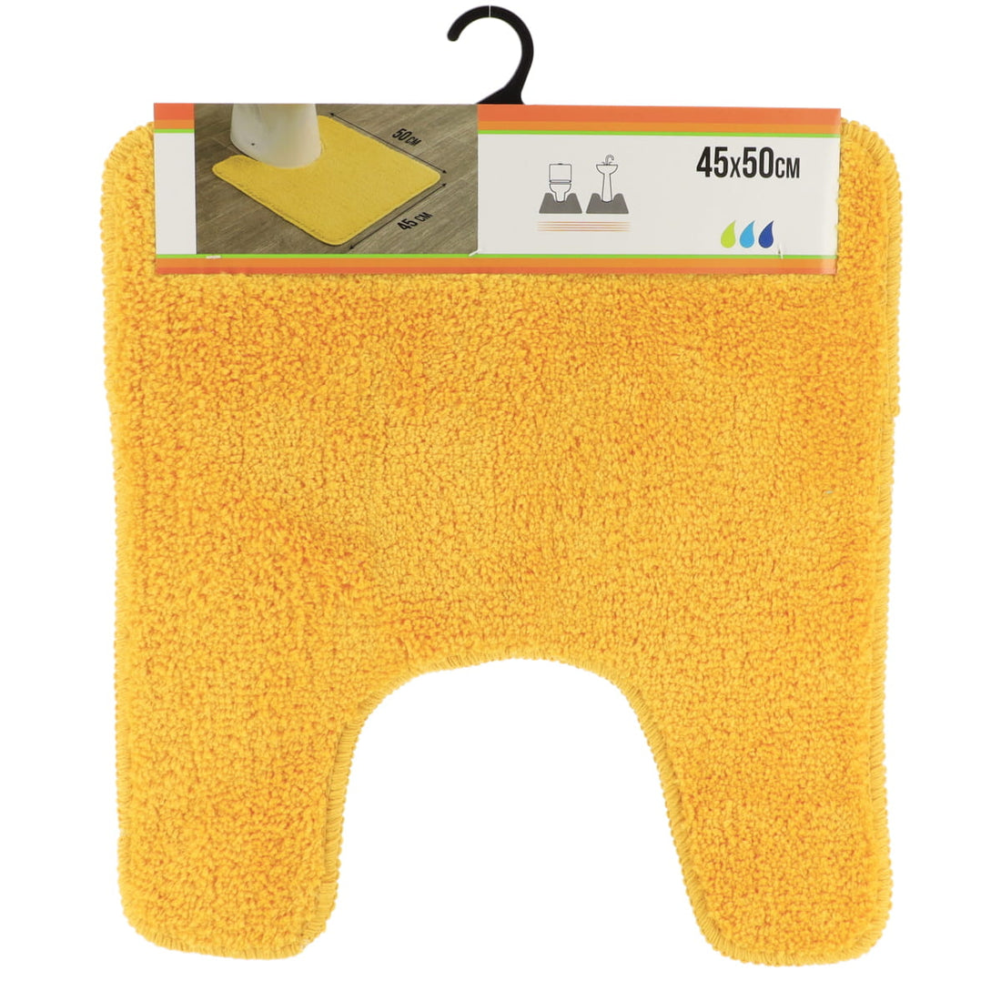 Covoraș Toaletă din Microfibră 45x50 CM - Galben - ramosdecor