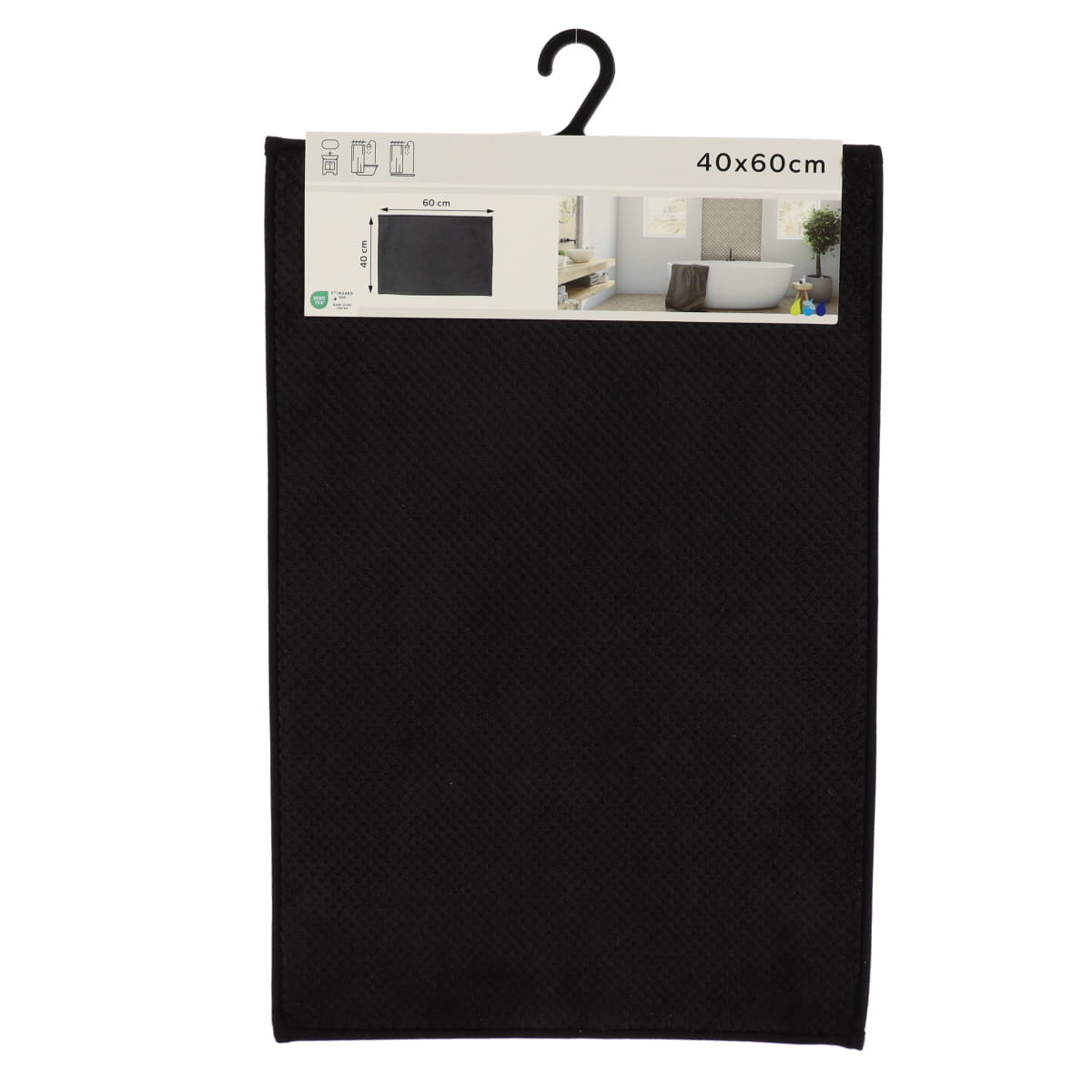 Covorașul Polyester 40x60 CM - Negru - ramosdecor