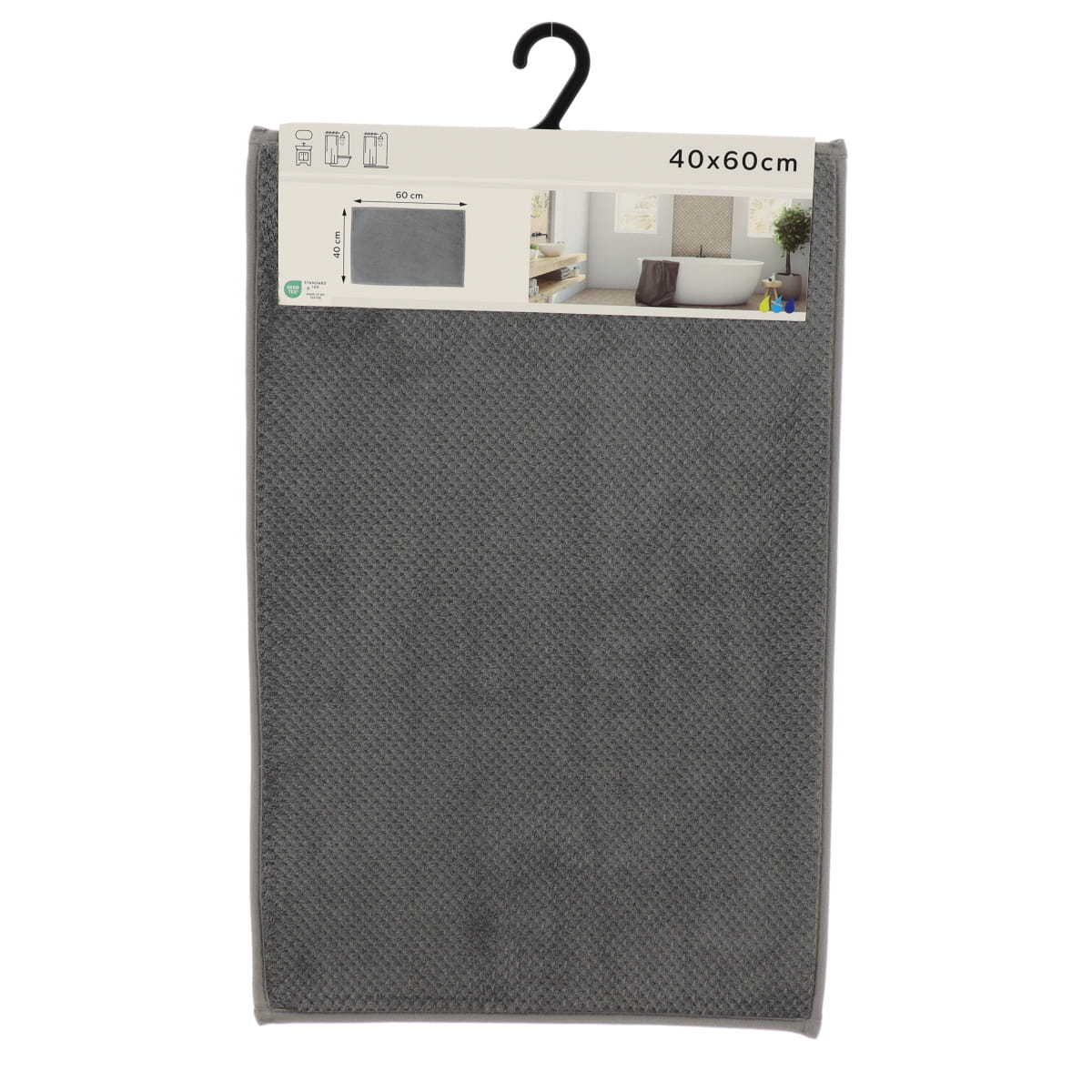 Covorașul Polyester 40x60 CM - Gri Închis - ramosdecor