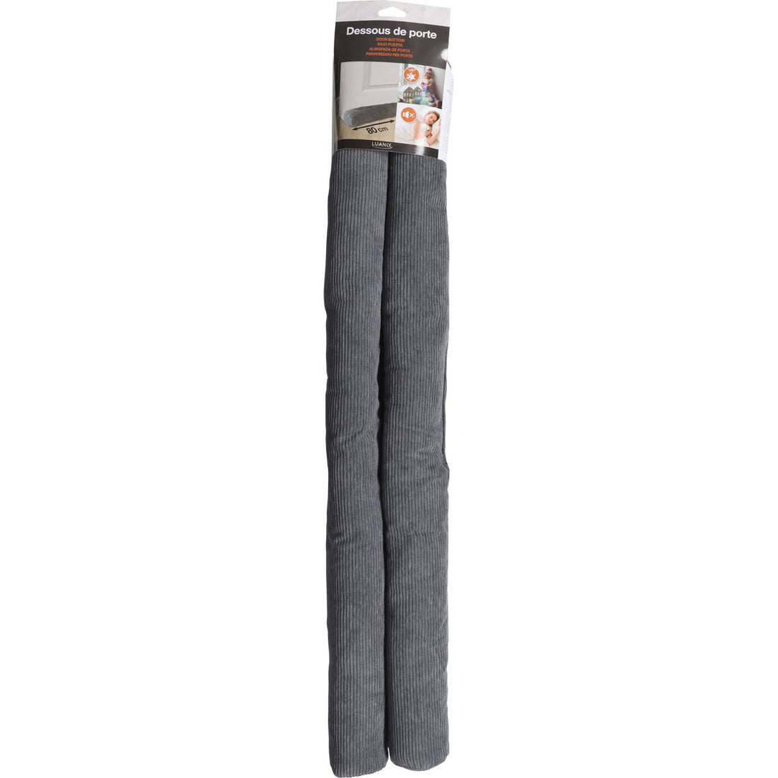 Izolator ușă dublu 80CM din catifea - Gri - ramosdecor