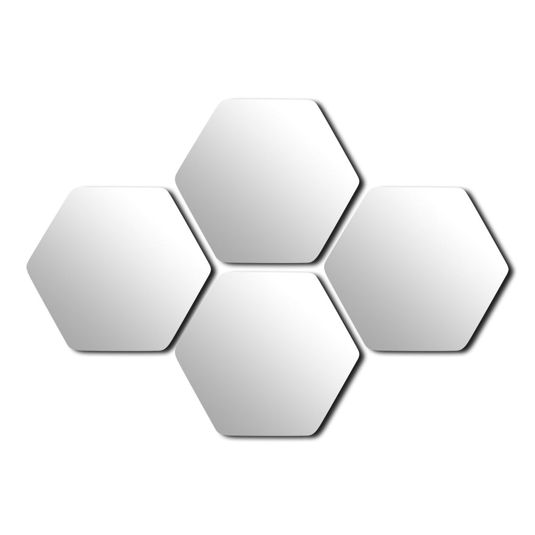 Set de 4 Oglinzi în hexagonală 17,5x20 CM - Solidă - ramosdecor
