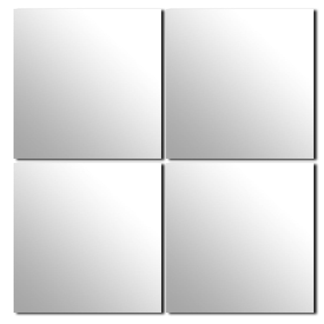 Set de 4 Oglinzi în Pătrate 30x30 CM - Solidă - ramosdecor