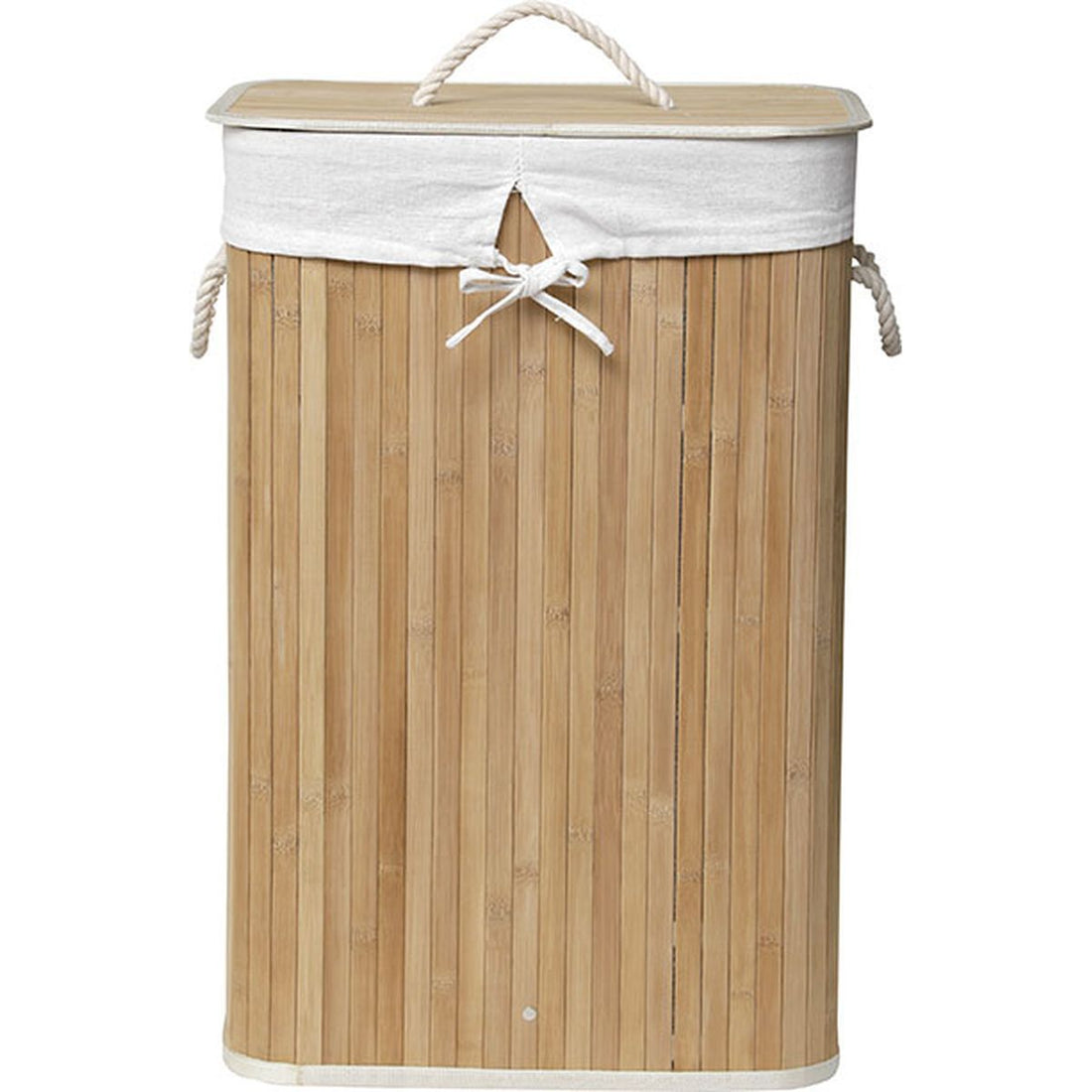 Coș rufe pliabil rectangular bambus - Bambus/In - ramosdecor