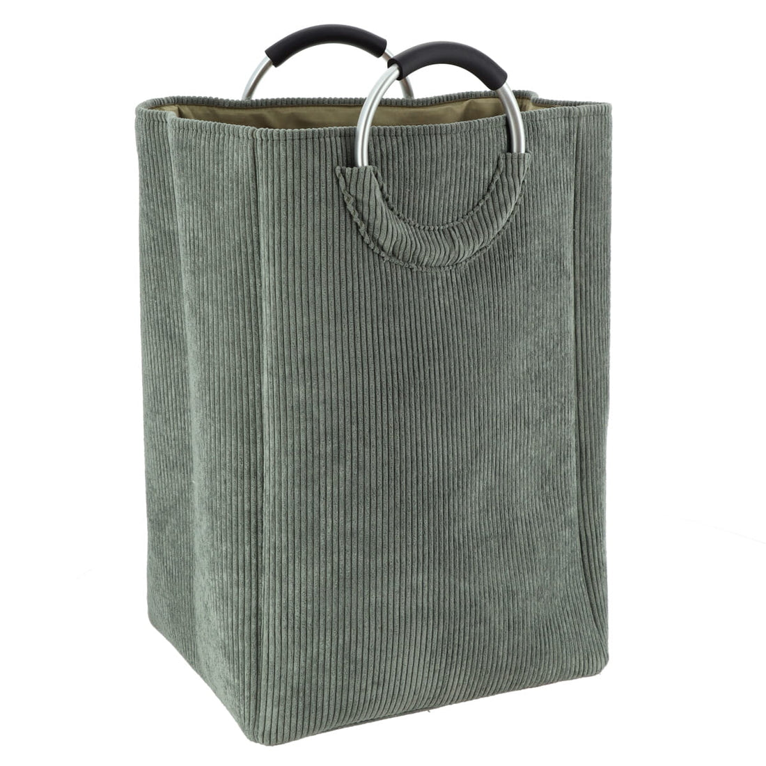 Coș Pliabil Pentru Rufe din Corduroy 55L - Khaki - ramosdecor