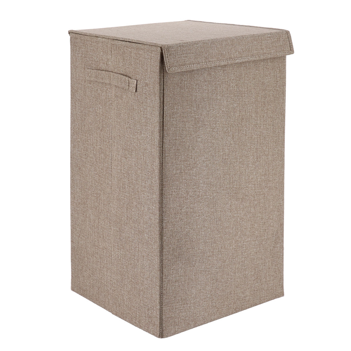 Coș Pliabil Pentru Rufe din Poliester/MDF - Taupe - ramosdecor