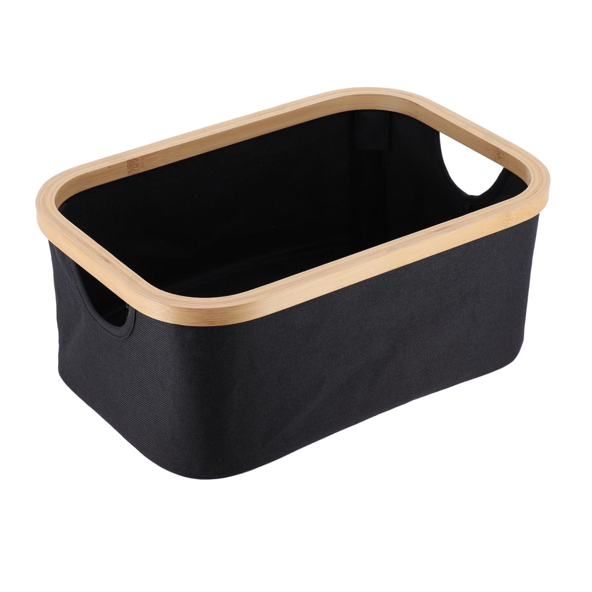 Coș de Depozitare cu Cadru - Negru/Bambus - ramosdecor