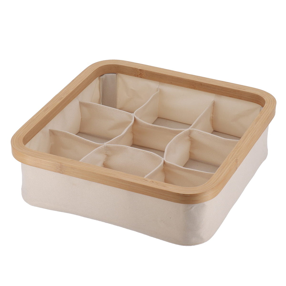Coș de Depozitare Formă Patrat și 9 Compartimente - Natural/Bambus - ramosdecor