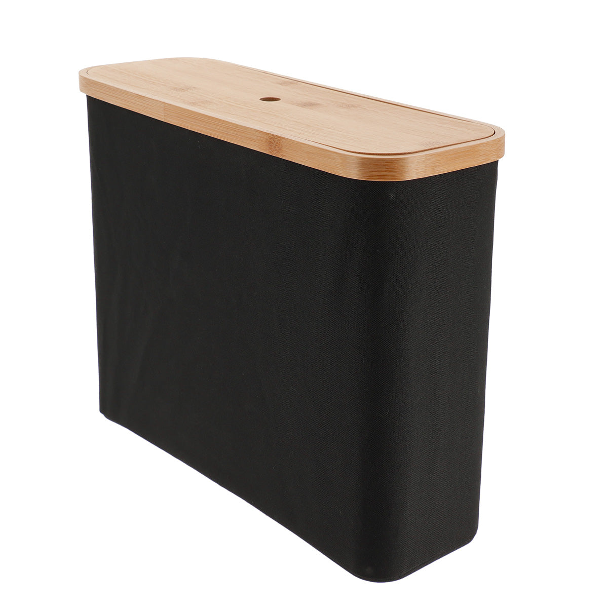 Coș de Depozitare pentru Hârtie Igienică - Negru/Bambus - ramosdecor