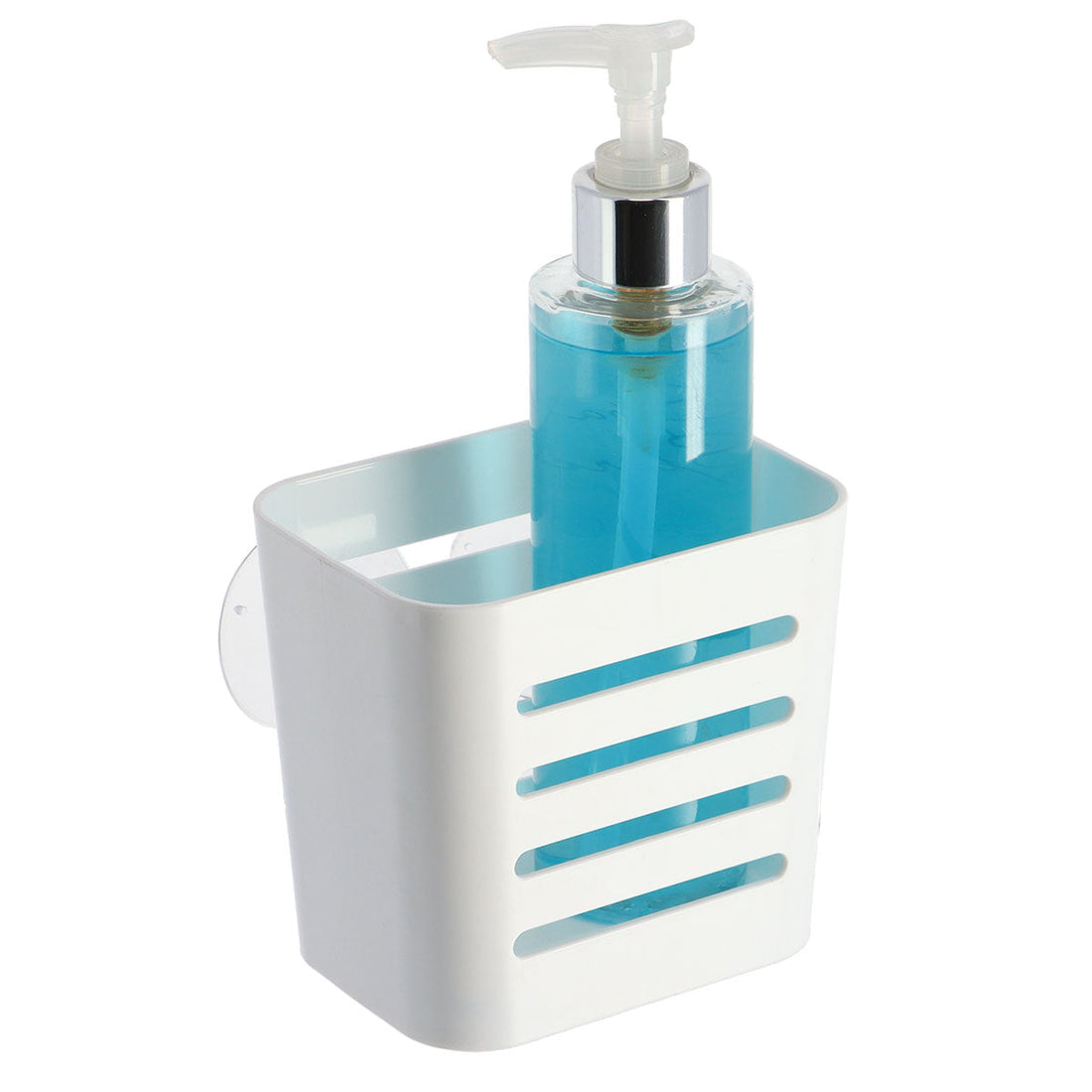 Coș Mic Rectangular din PS cu Ventuze - Alb - ramosdecor