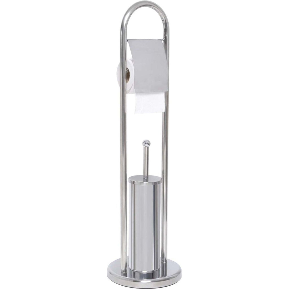 Perie de Toaletă și Dispenser pentru Hârtie Igienică - Crom - ramosdecor