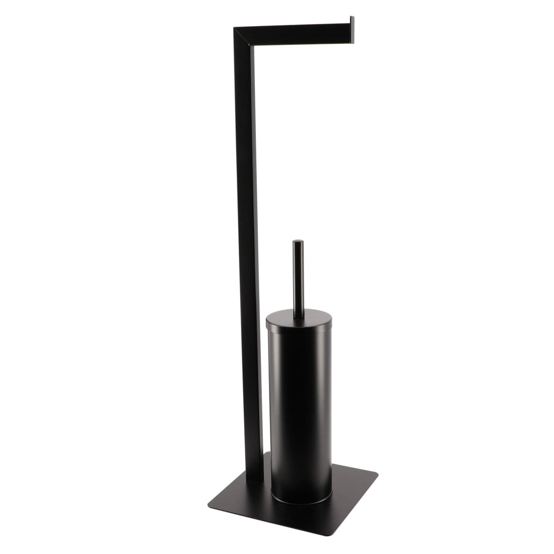 Perie de Toaletă și Dispenser pentru Hârtie din Metal - Negru - ramosdecor
