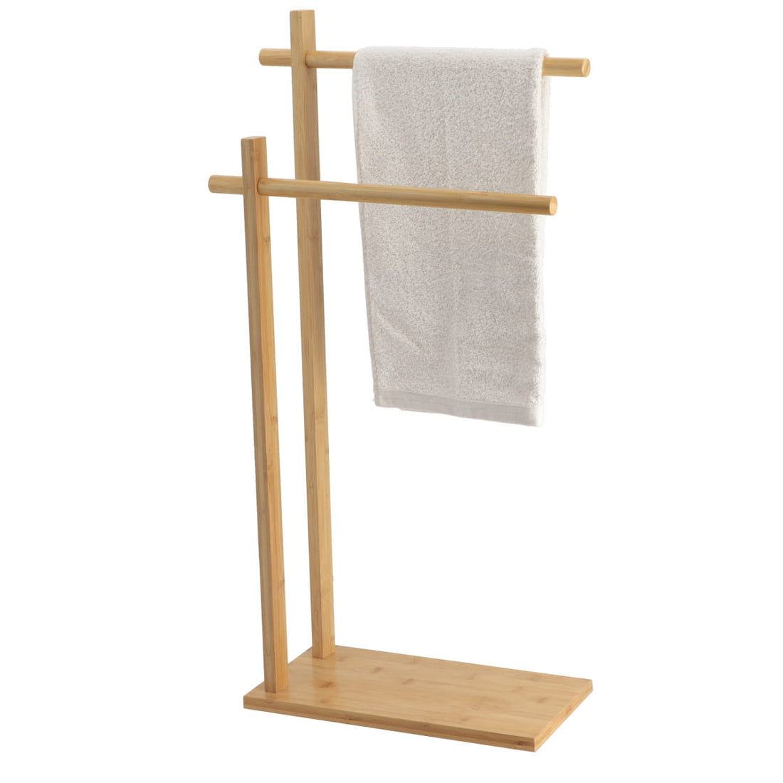 Suport pentru prosoape din bambus cu 2 bare - Bambus prezentat într-un decor modern marca Ramos