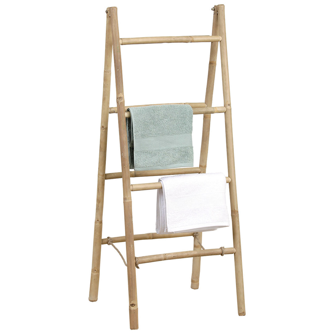 Suport dublu pentru prosoape din bambus pliabil - Bambus prezentat într-un decor modern marca Ramos