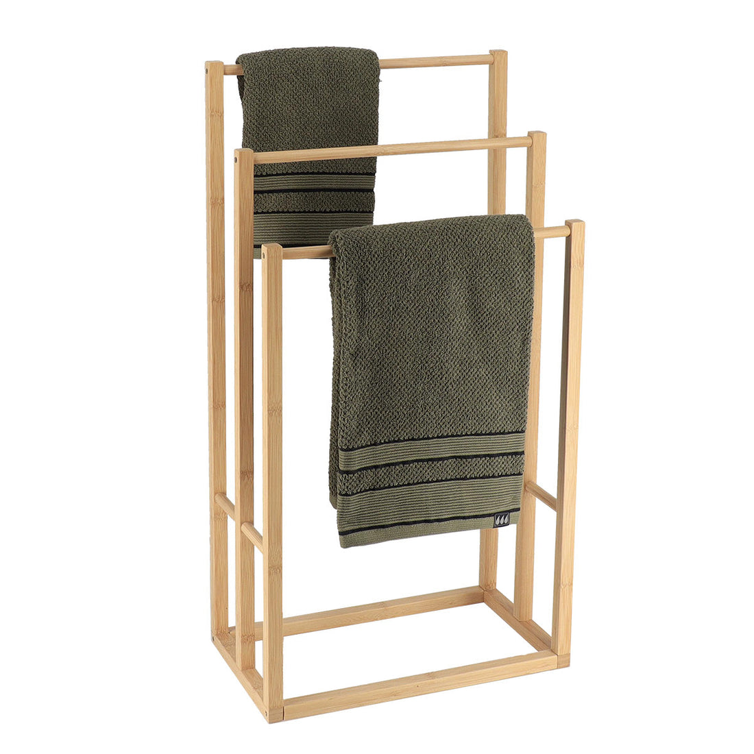 Suport pentru prosoape din bambus cu 3 bare - Bambus prezentat într-un decor modern marca Ramos