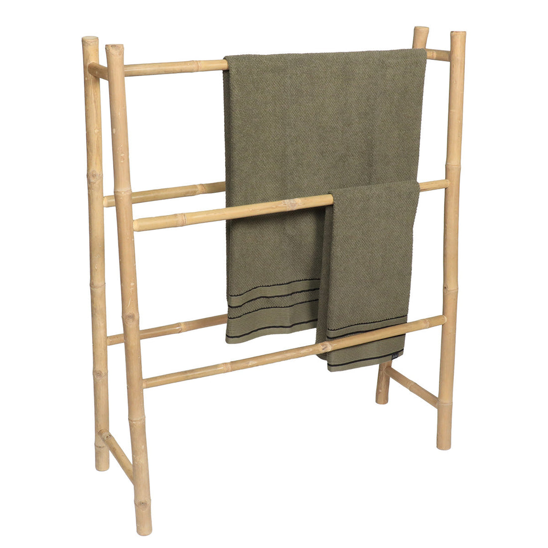 Raft pentru prosoape din bambus cu 5 bare - Bambus prezentat într-un decor modern marca Ramos