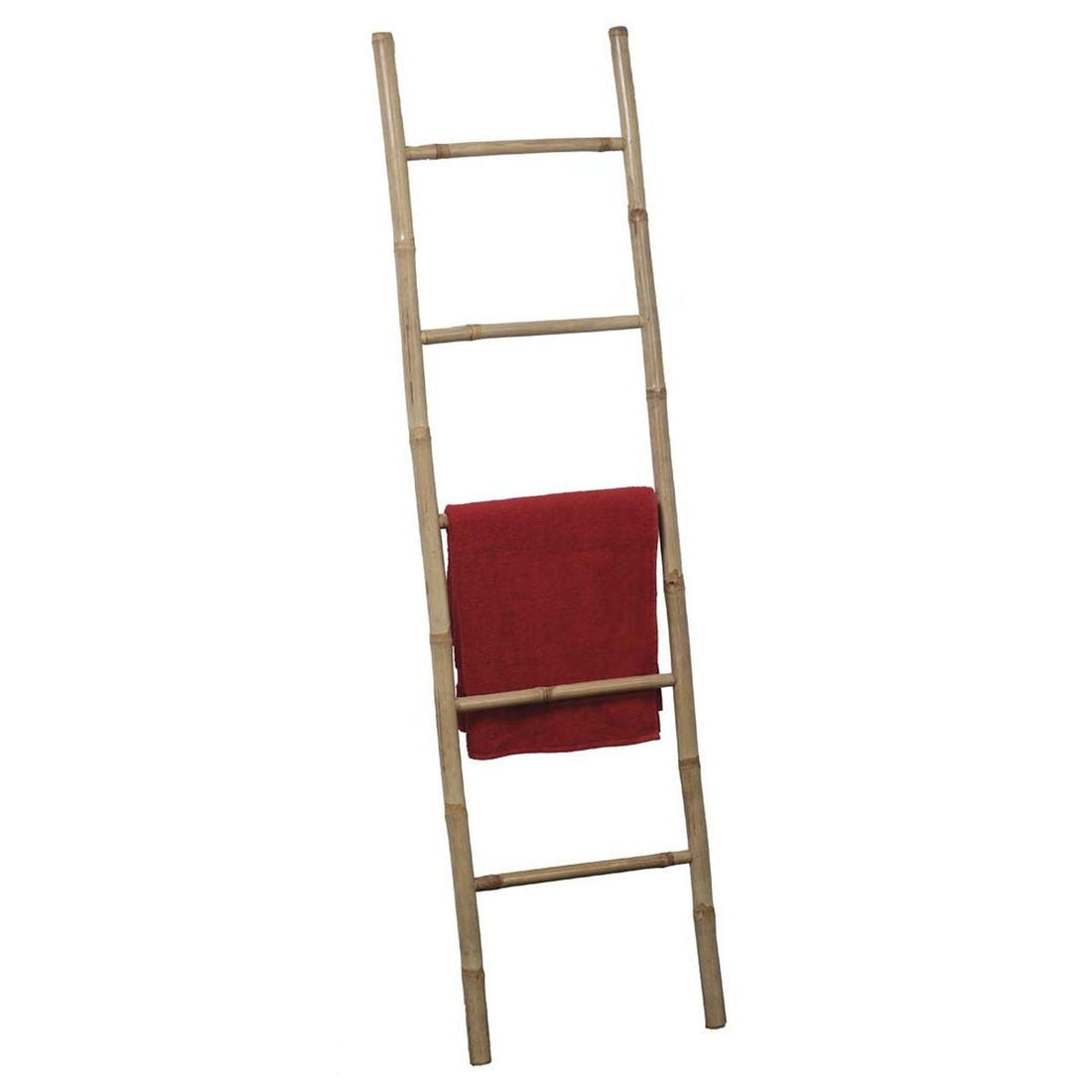 Raft pentru prosoape în formă de scară cu 5 șine - 100% bambus - ramosdecor