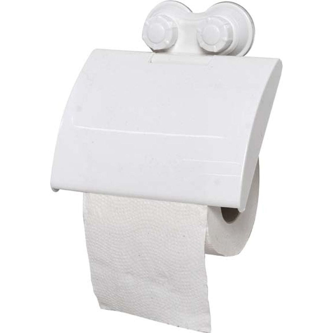 Dispenser Hârtie Igienică din PP cu Ventuze - Alb - ramosdecor