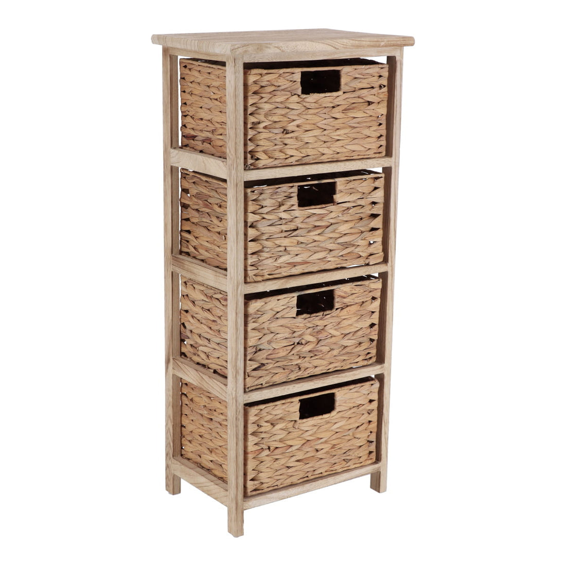 Mobilier din Paulownia cu 4 Cosuri din Jacin de Apa - Natural - ramosdecor