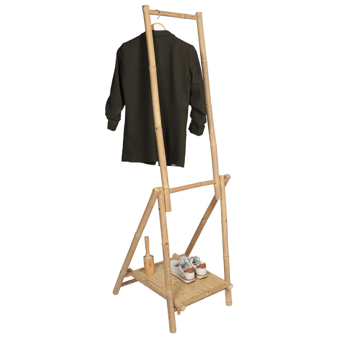 Mobilier pliabil din bambus cu 2 bare și 1 raft - Bambus - ramosdecor