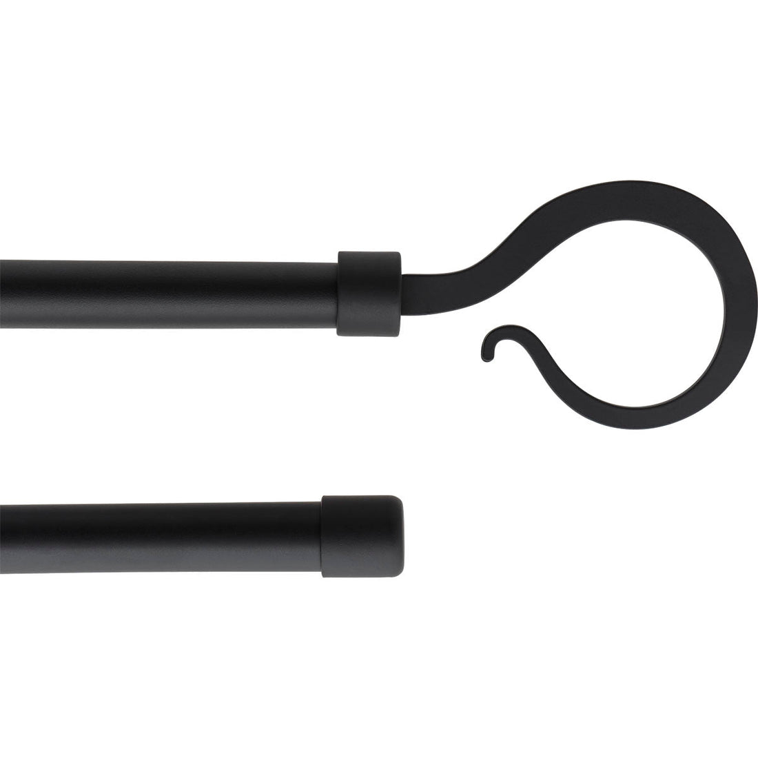 Galerie Dublă Extensibilă 210–380 cm Negru Mat – Model Atelier - ramosdecor