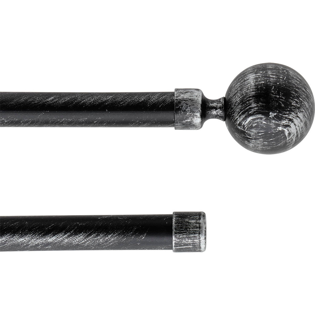 Galerie Dublă Extensibilă Negru Argintiu 120–210 cm – Contrast Modern și Elegant - ramosdecor