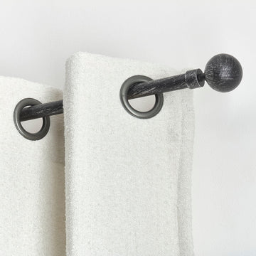 Galerie Extensibilă 120–210 cm Negru și Argintiu – Model Basic - ramosdecor