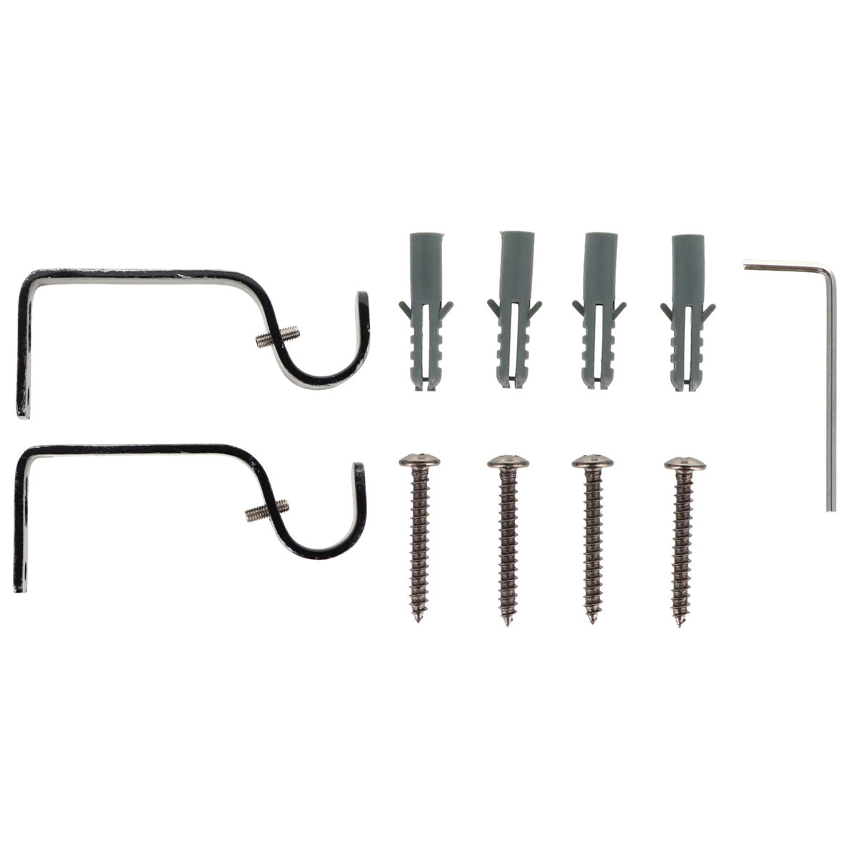 Galerie Extensibilă 120–210 cm Negru și Argintiu – Model Basic - ramosdecor
