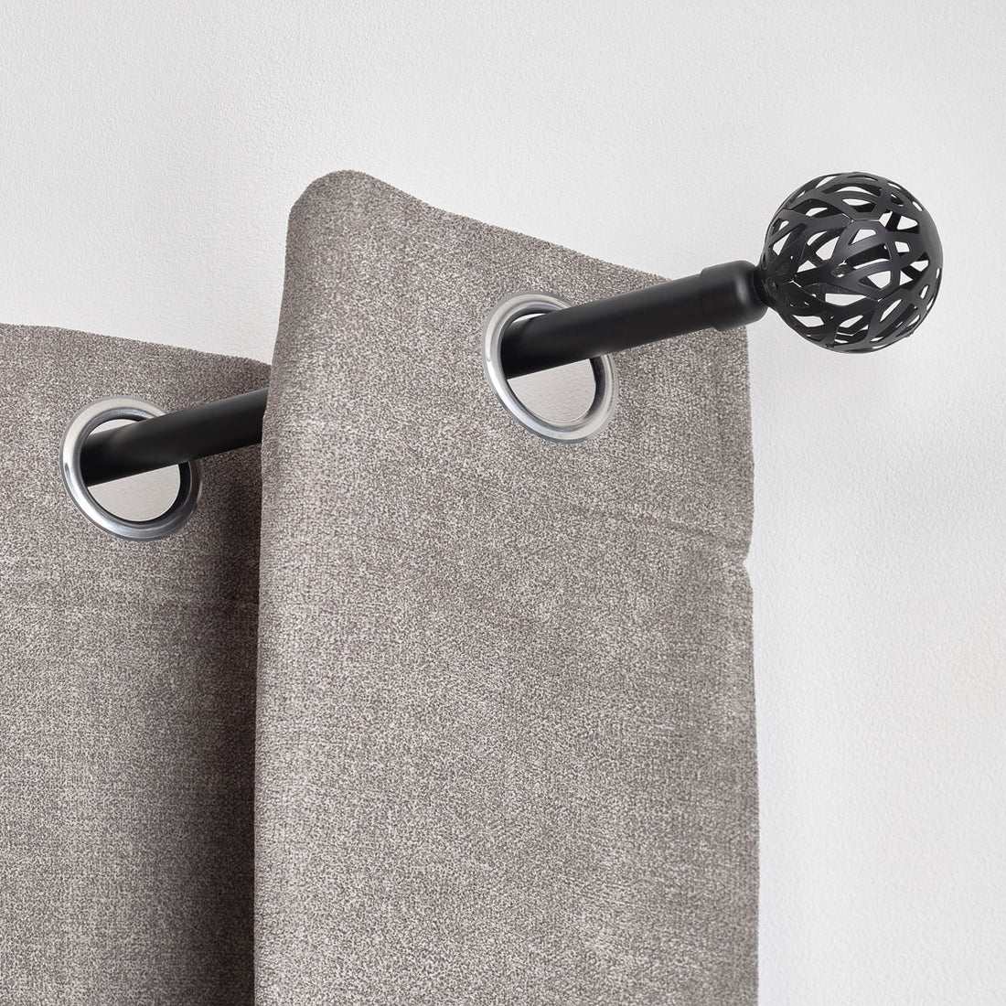 Galerie Extensibilă 210–380 cm Negru Mat – Model Vintage - ramosdecor