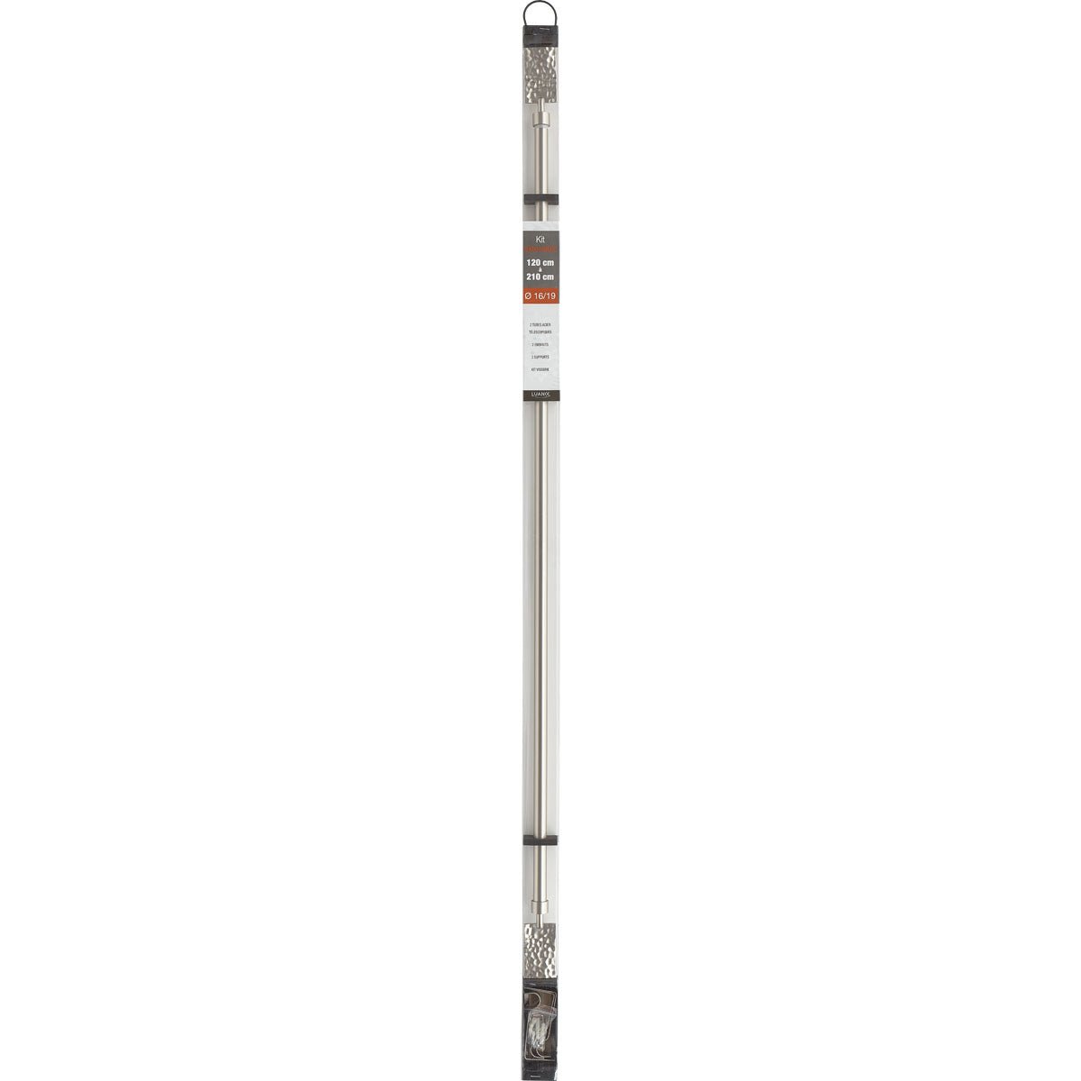 Galerie Extensibilă Argintiu 120–210 cm – Model Rectangle Martele - ramosdecor