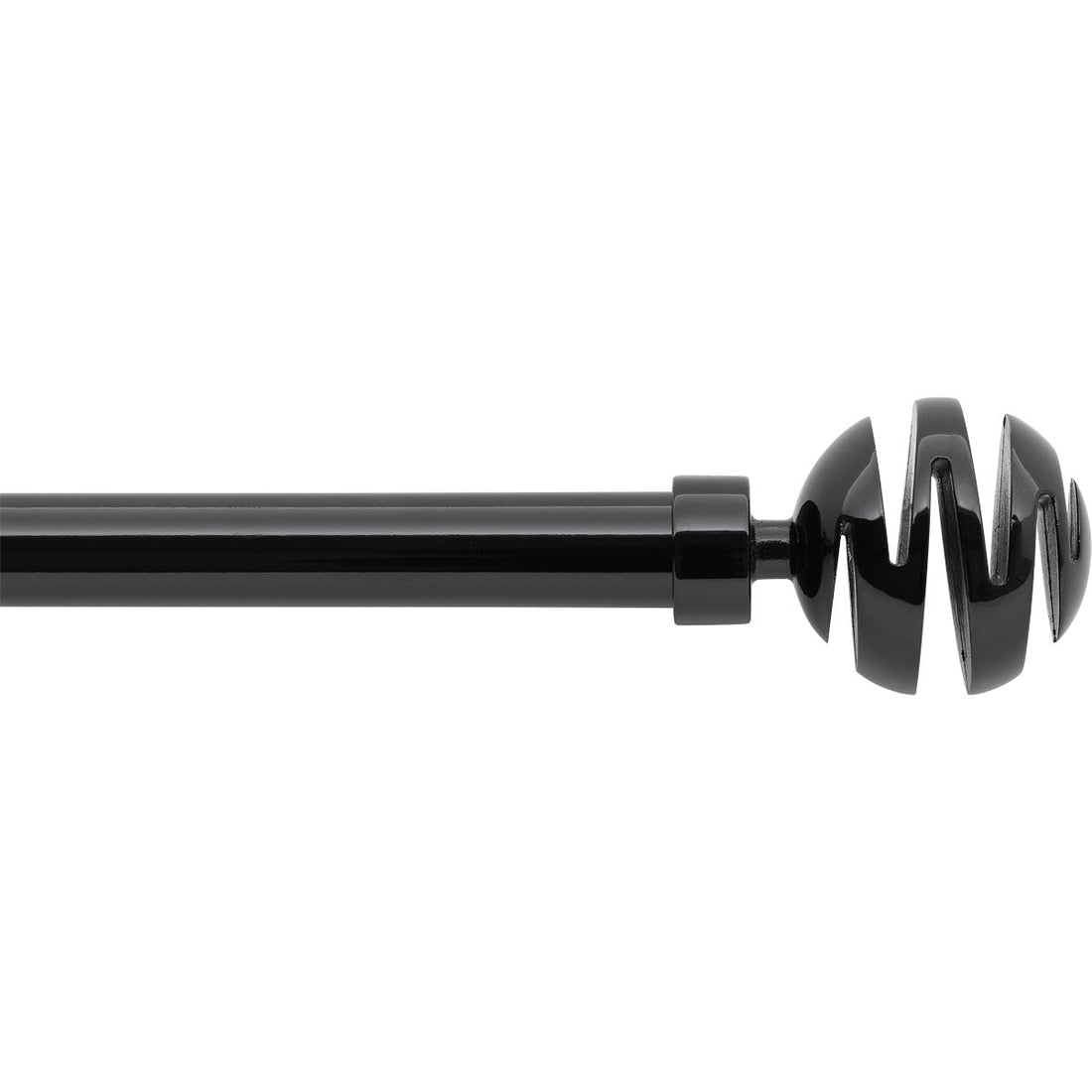 Galerie Extensibilă Negru Lucios 120–210 cm – Model Villalouise - ramosdecor