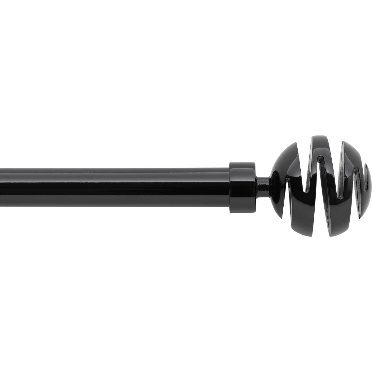 Galerie Extensibilă Negru Lucios 120–210 cm – Model Villalouise - ramosdecor