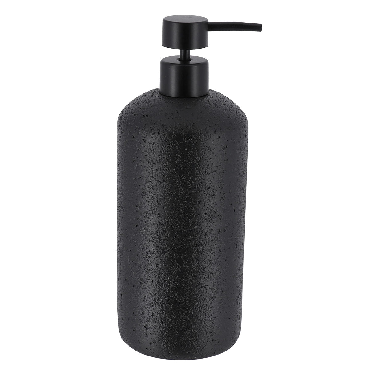 Dozator săpun polirasină efect piatră 800 ml - Negru - ramosdecor