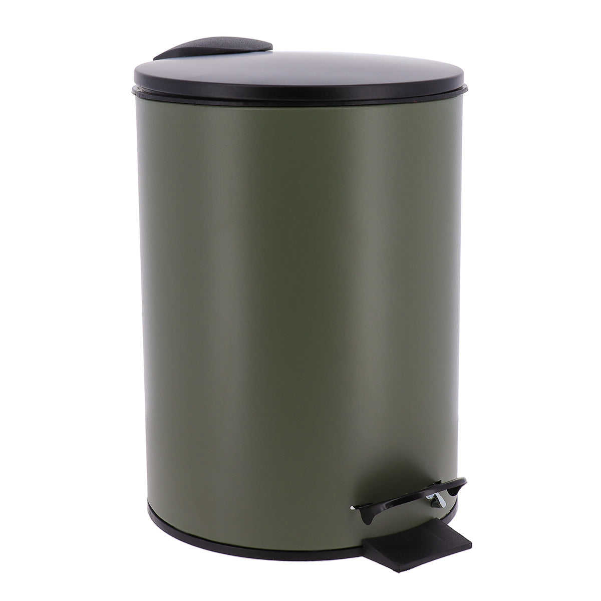 Coș De Gunoi Metalic Cu Închidere Lentă 3L - Khaki/Negru - ramosdecor