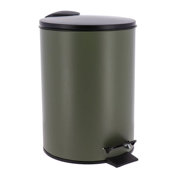Coș De Gunoi Metalic Cu Închidere Lentă 3L - Khaki/Negru - ramosdecor