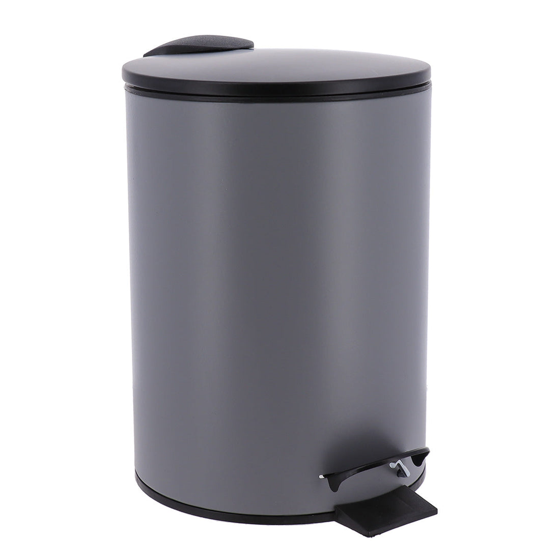 Coș De Gunoi Metalic Cu Închidere Lentă 3L - Gri/Negru - ramosdecor