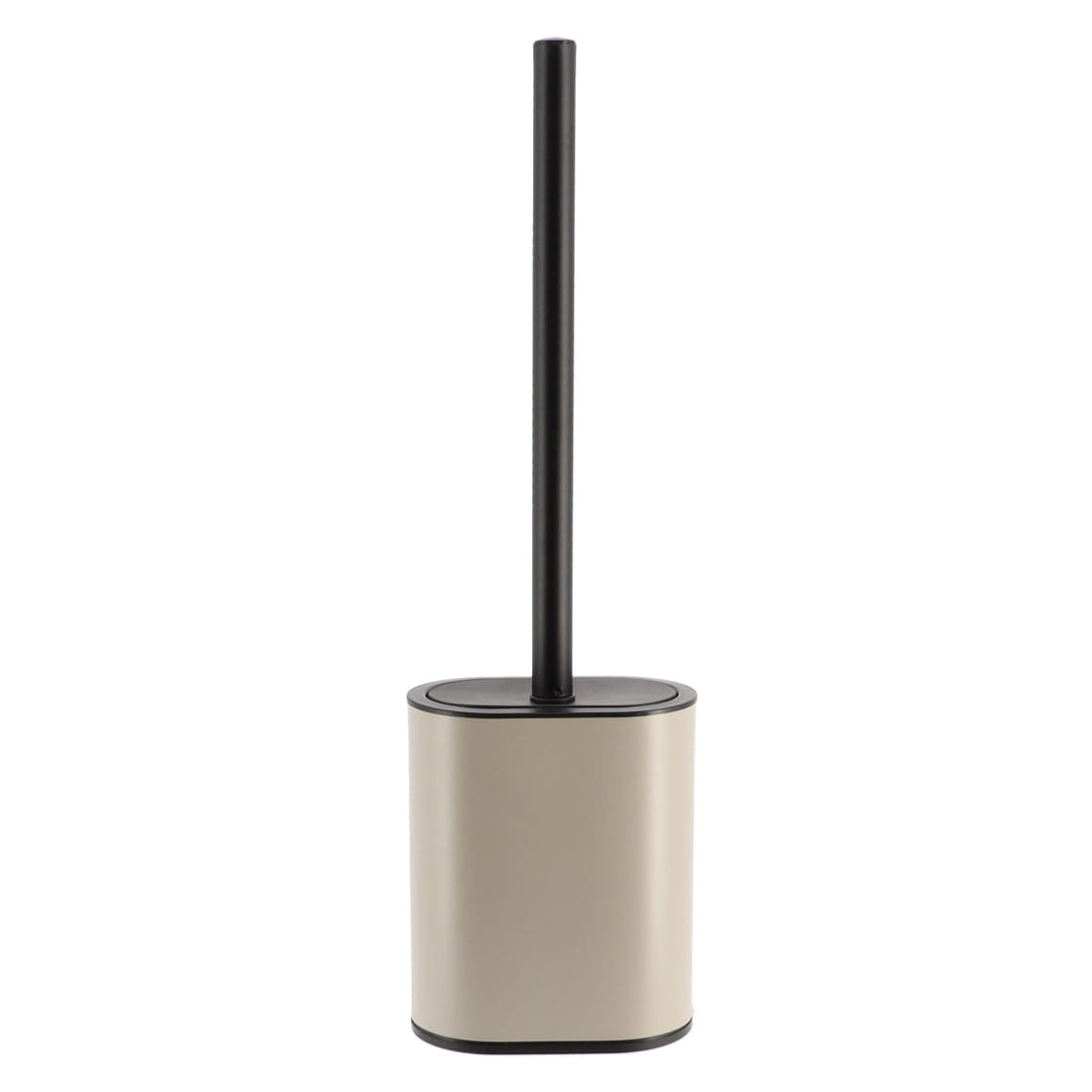 Perie De Toaletă Plată Din Silicon Cu Suport Metalic - Culoare Twine/ Negru prezentat într-un decor modern marca Ramos