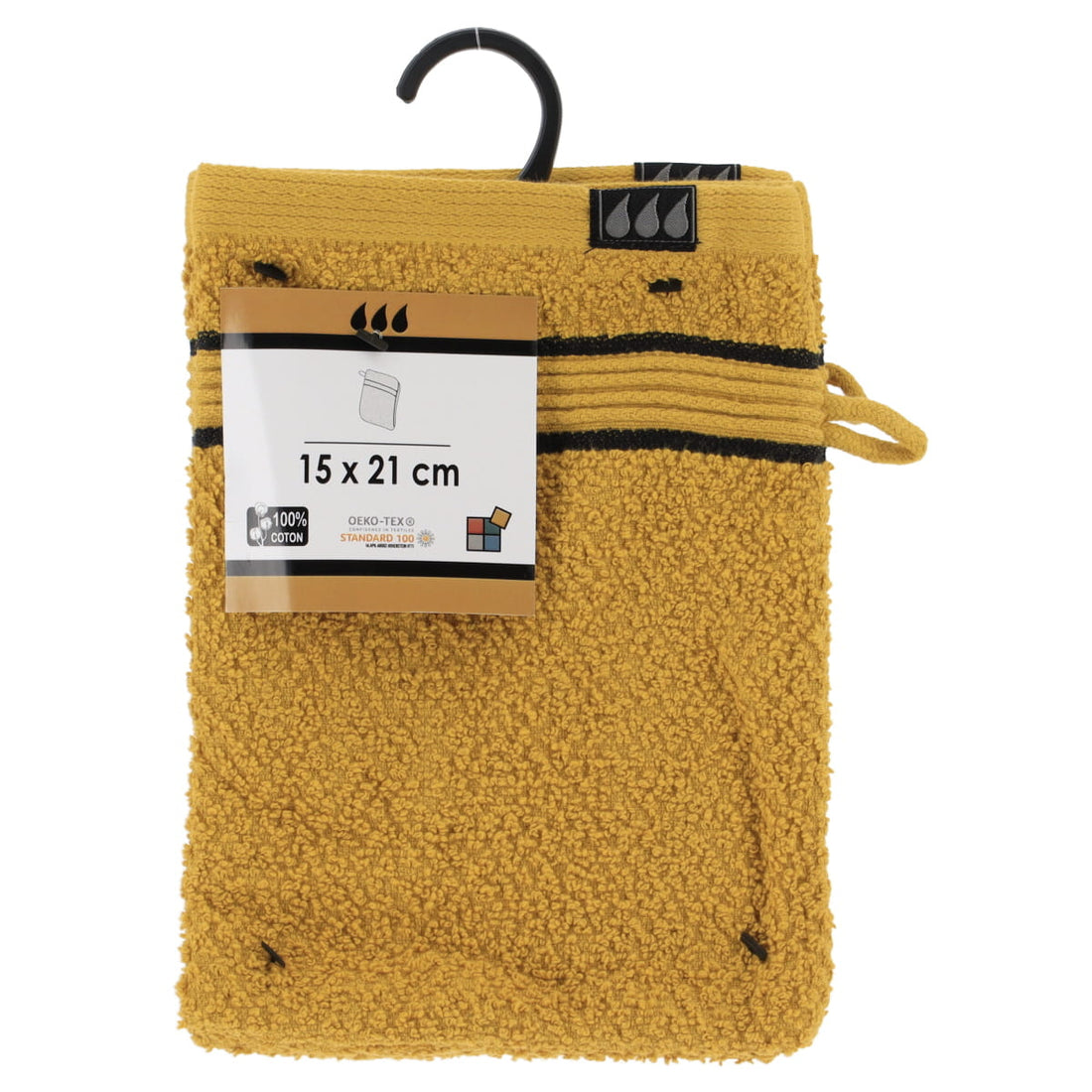 Set de 2 Mănuși 100% Bumbac 15x21 cm - Ochre/Negru - ramosdecor