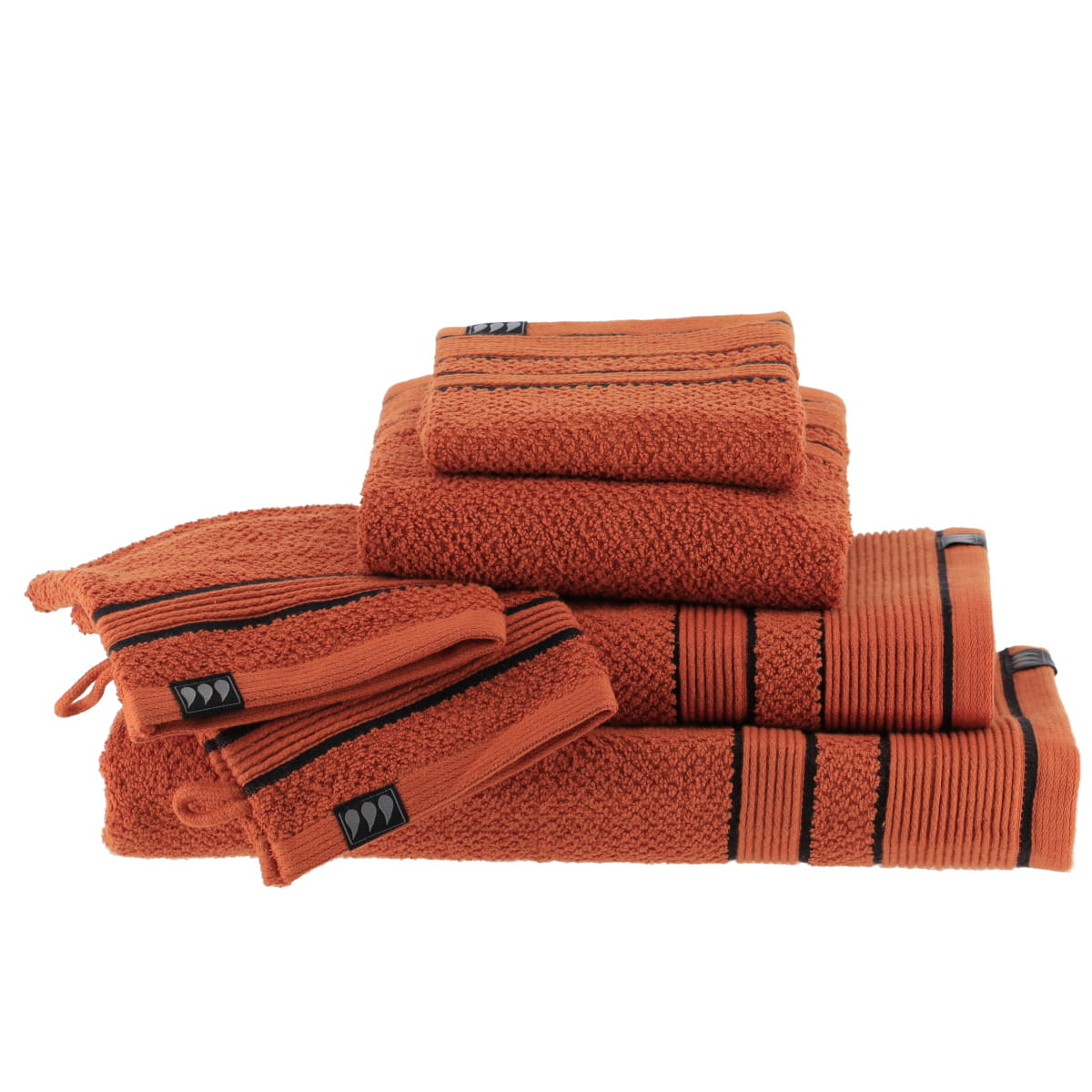 Set de 2 Mănuși 100% Bumbac 15x21 cm - Siena/Negru - ramosdecor