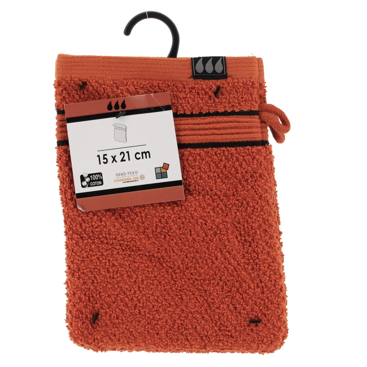 Set de 2 Mănuși 100% Bumbac 15x21 cm - Siena/Negru - ramosdecor