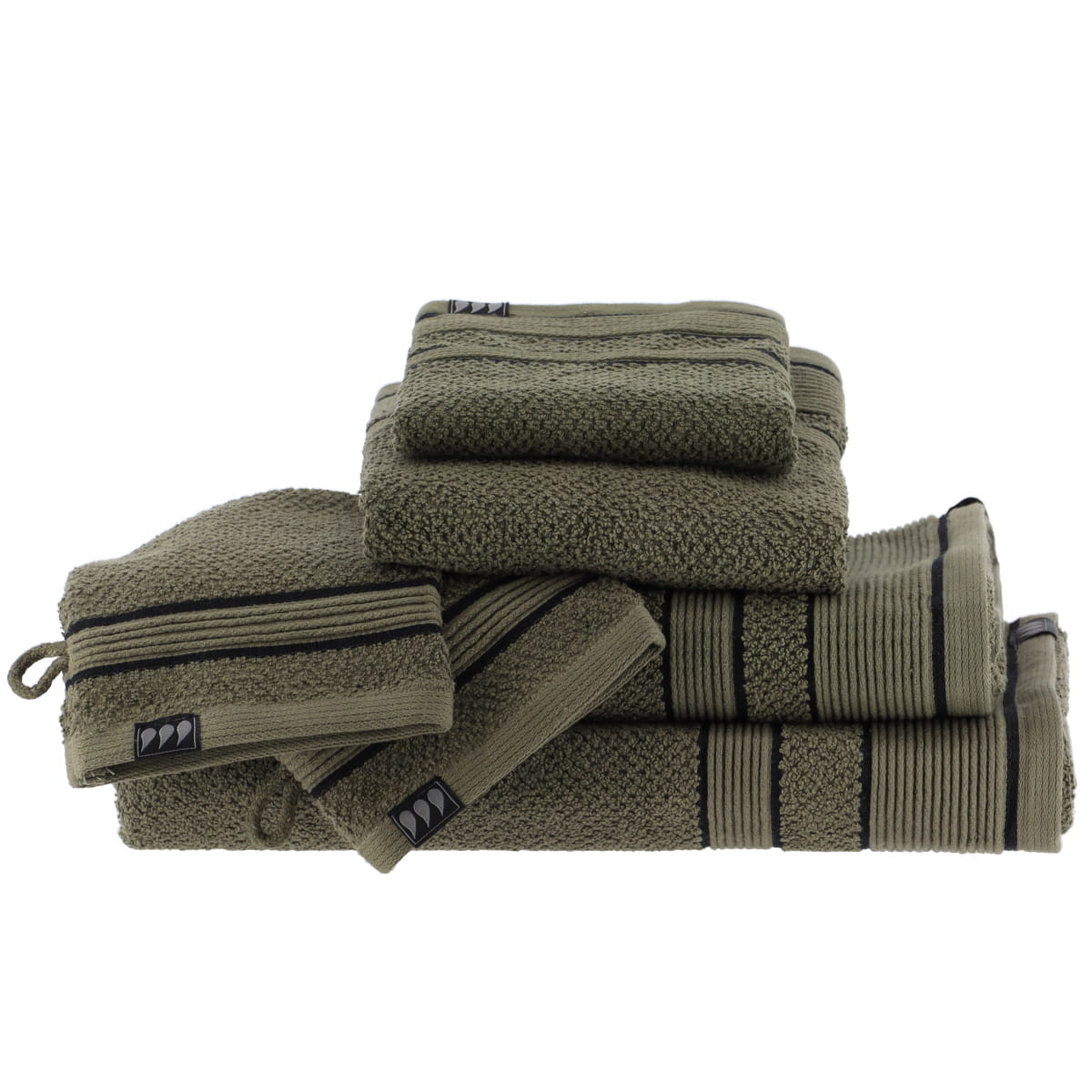 Set de 2 Mănuși 100% Bumbac 15x21 cm - Khaki/Negru - ramosdecor
