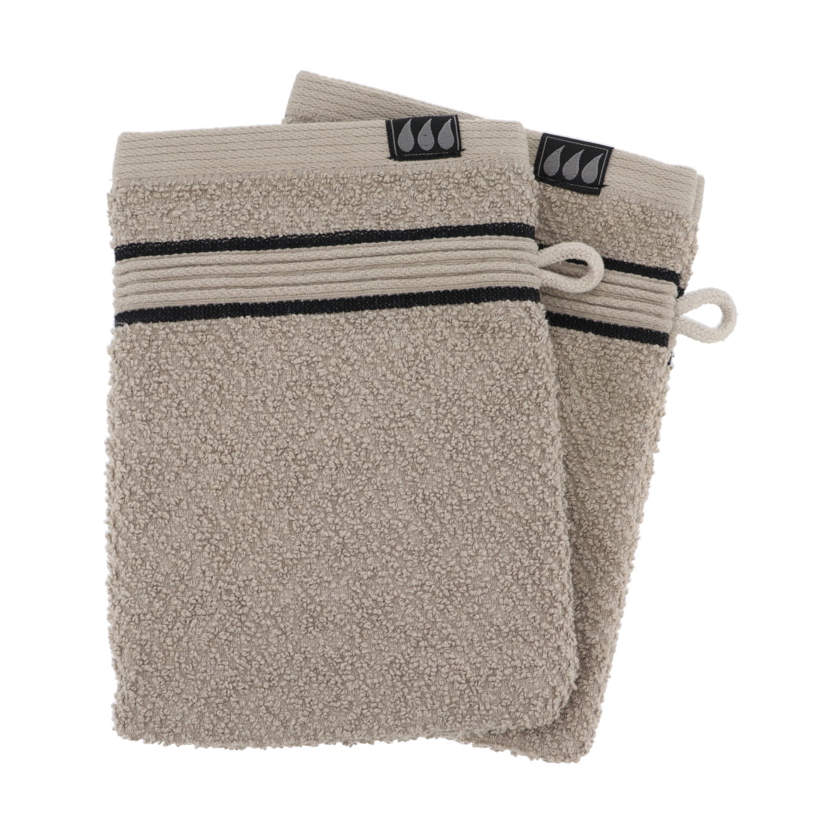 Set de 2 Mănuși 100% Bumbac 15x21 cm - Twin/Negru - ramosdecor