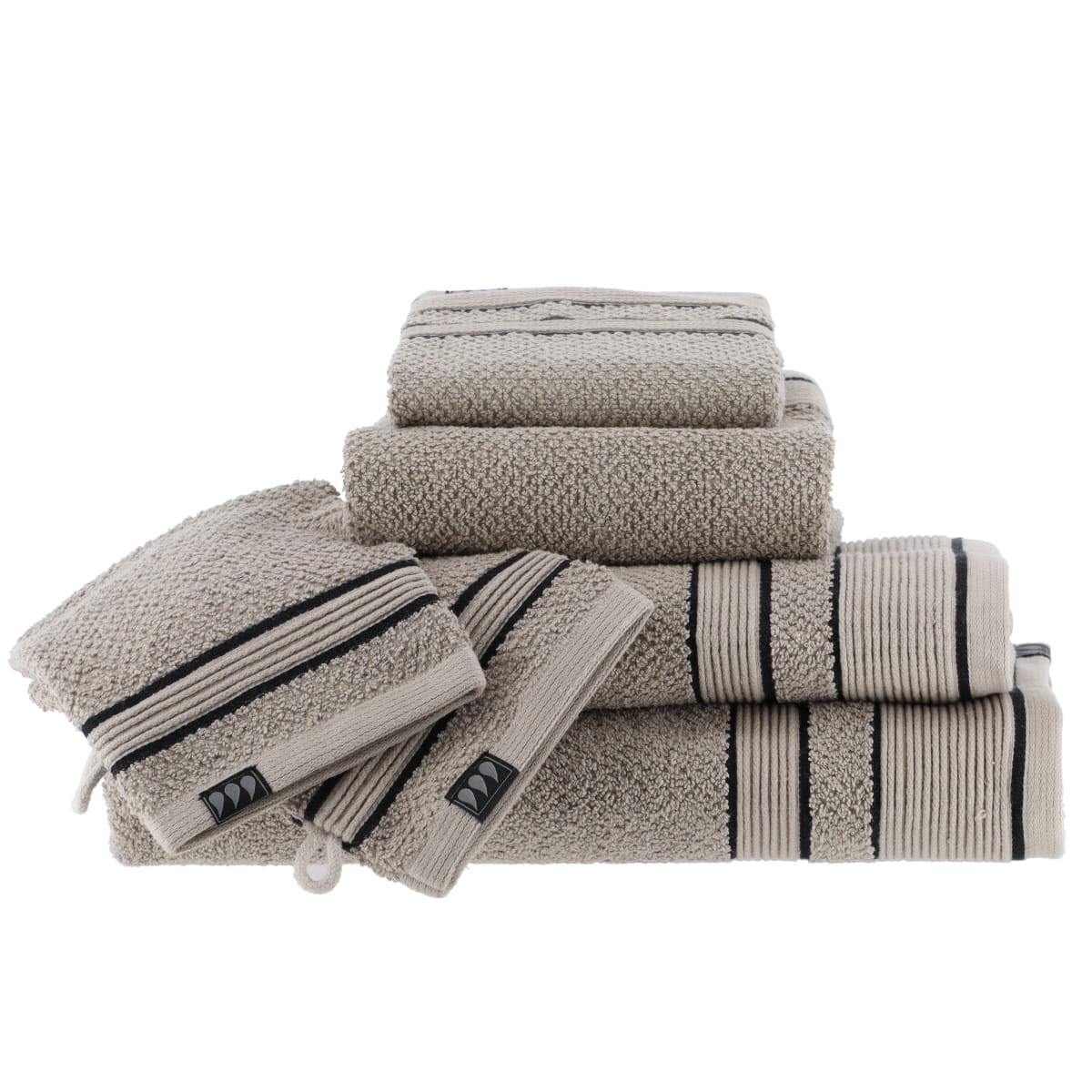 Set de 2 Mănuși 100% Bumbac 15x21 cm - Twin/Negru - ramosdecor