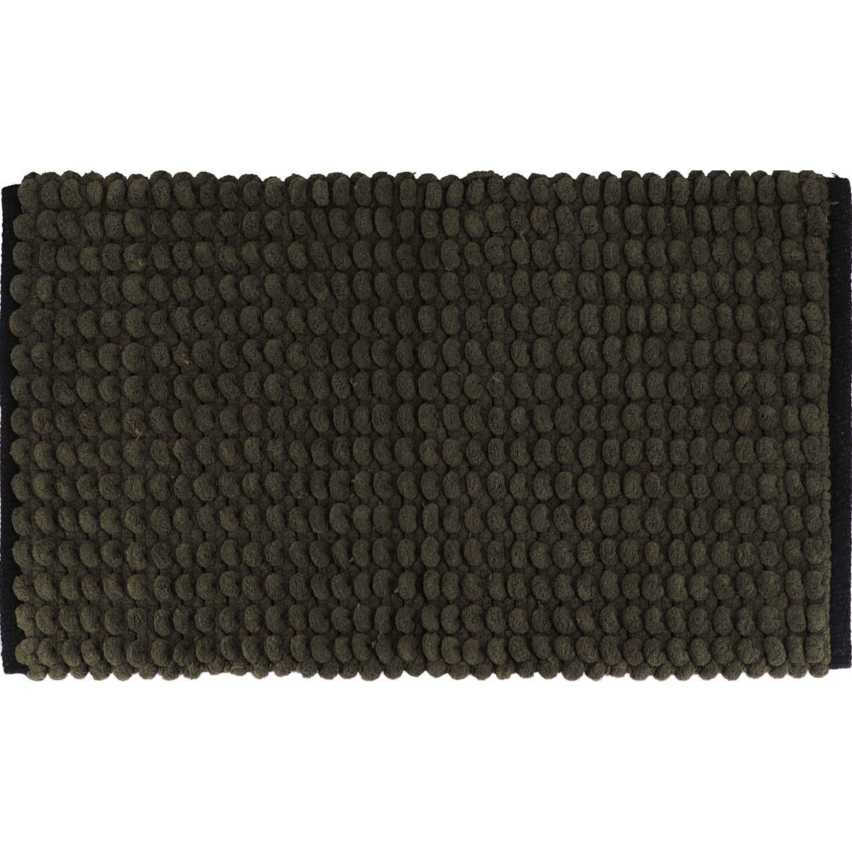 Covoraș Bicolor Bumbac 45x75 CM - Khaki/Negru - ramosdecor