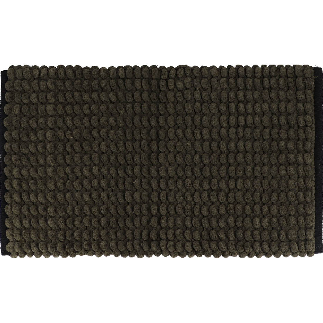 Covoraș Bicolor Bumbac 45x75 CM - Khaki/Negru - ramosdecor