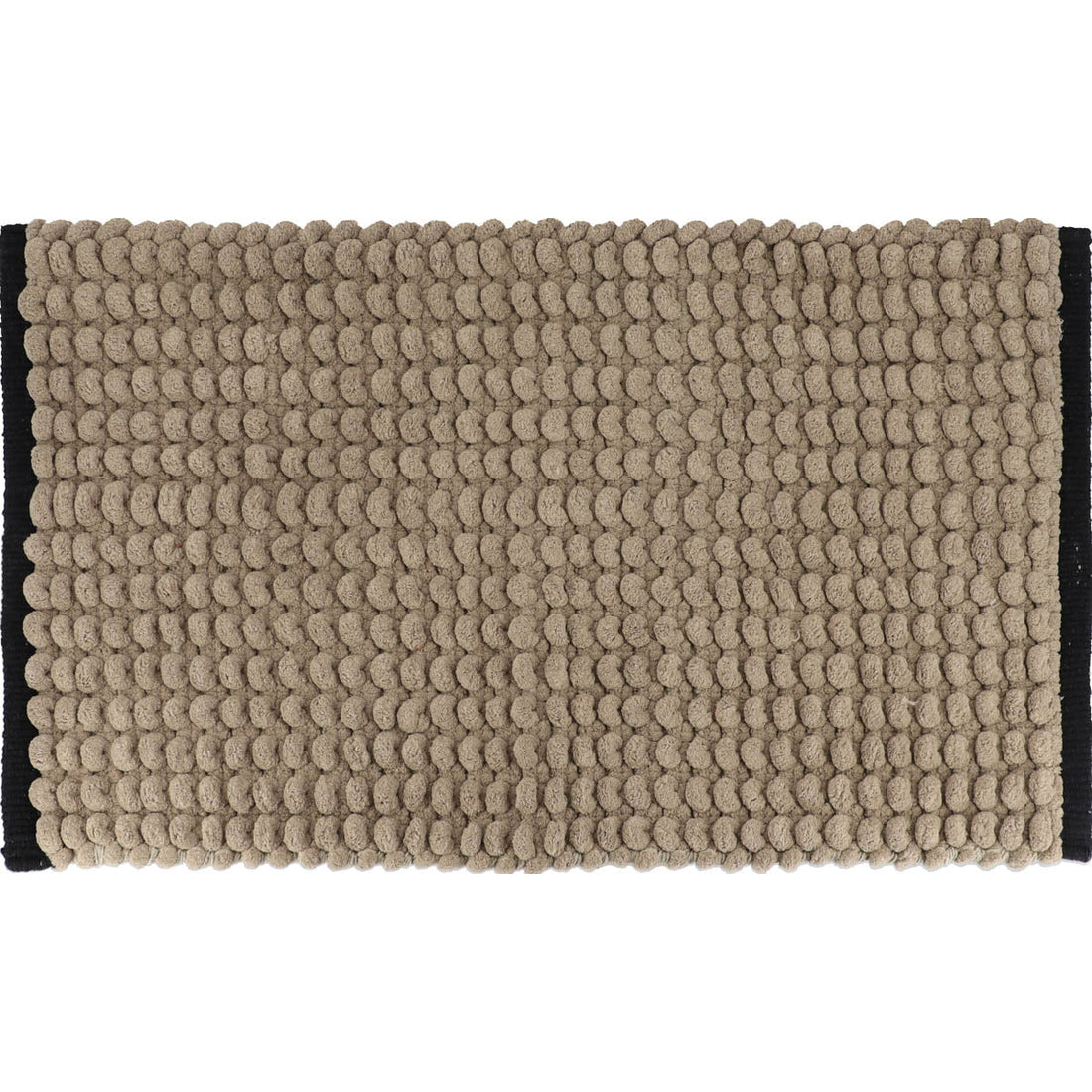 Covoraș Bicolor Bumbac 45x75 CM - Twine Color/Negru - ramosdecor