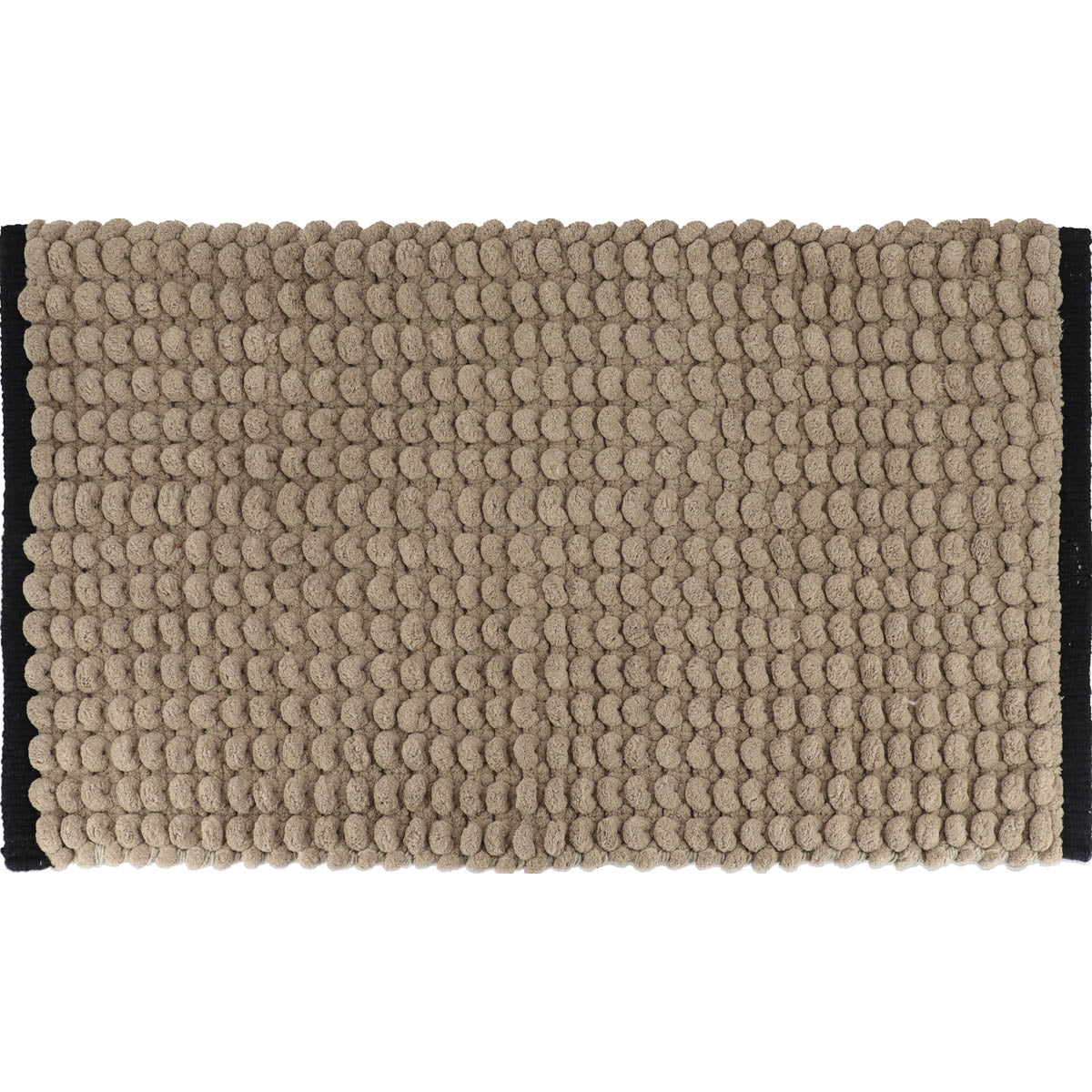 Covoraș Bicolor Bumbac 45x75 CM - Twine Color/Negru - ramosdecor